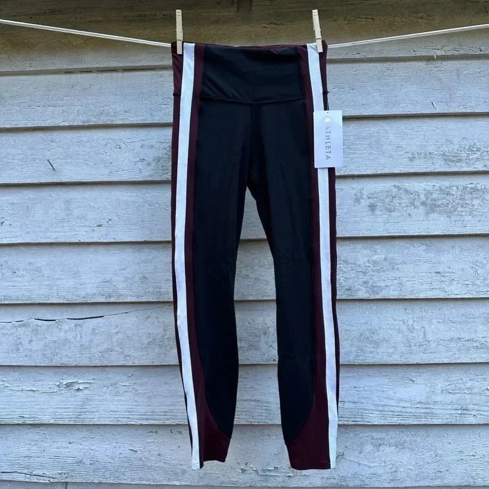 Athleta Womens Leggings Yoga Tri-Color Activewear Casual